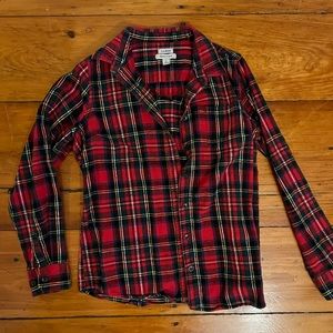 L.L. Bean Women’s Flannel Button Down Long Sleeve Shirt